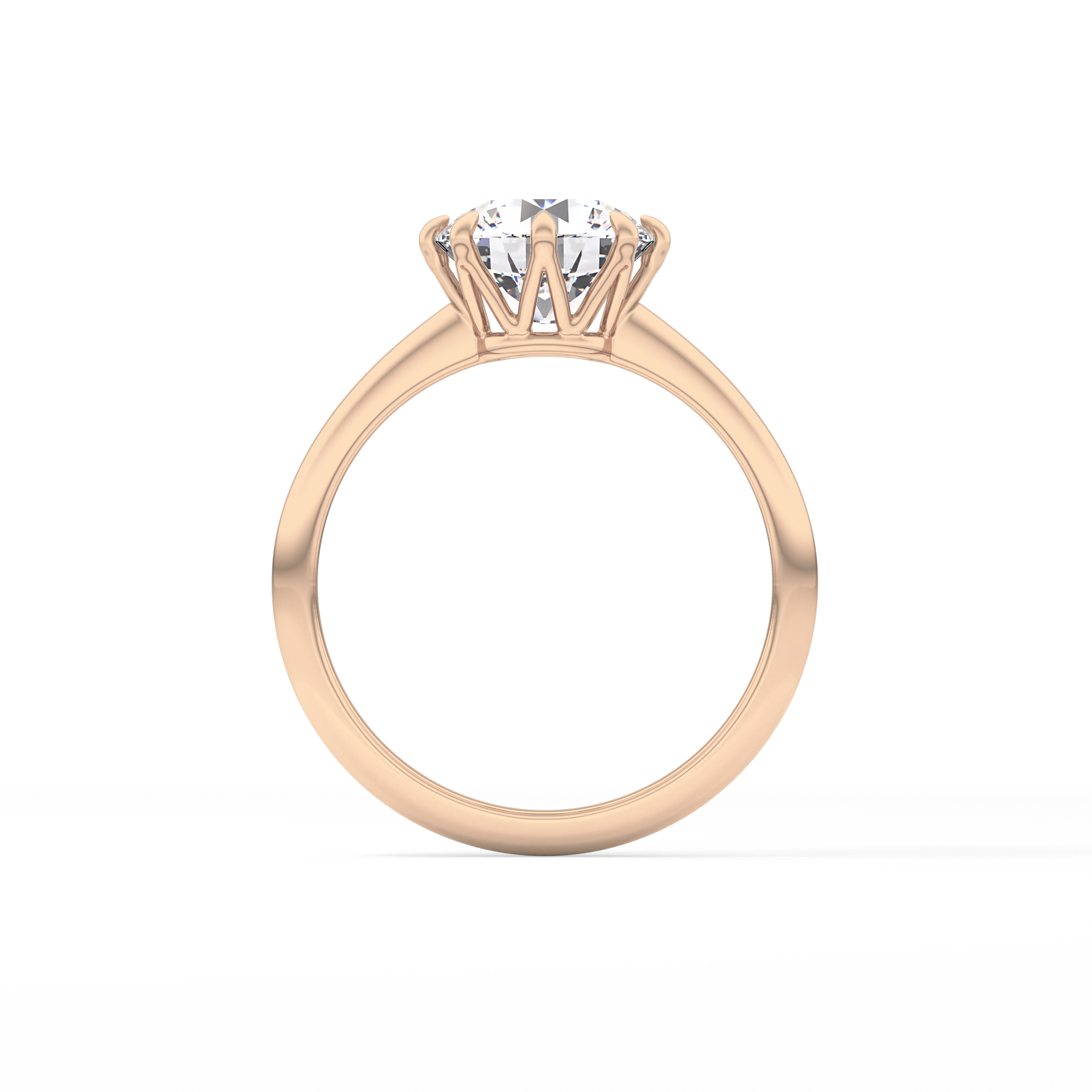 Round Solitaire Lab Grown Diamond Engagement Ring