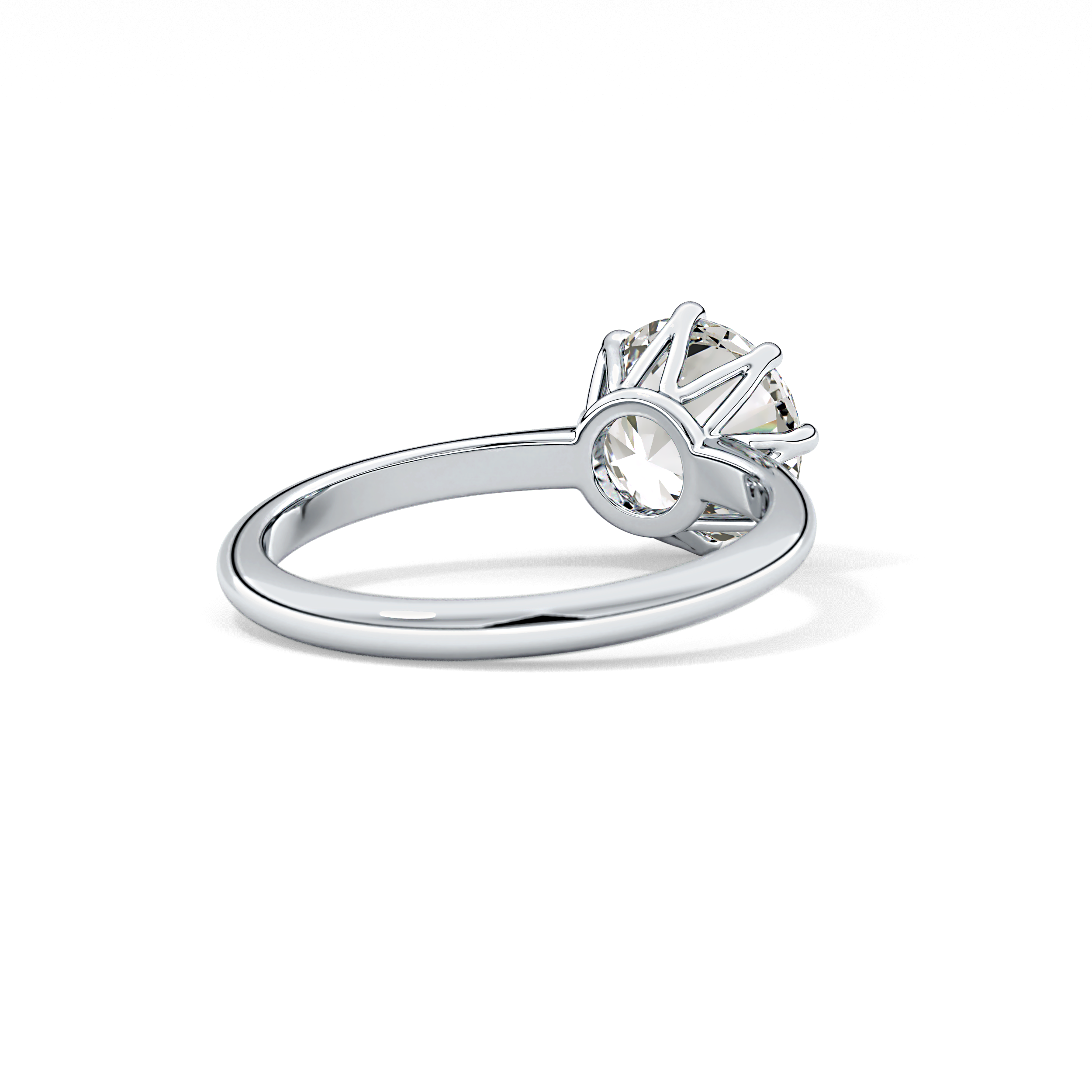 Round Solitaire Lab Grown Diamond Engagement Ring