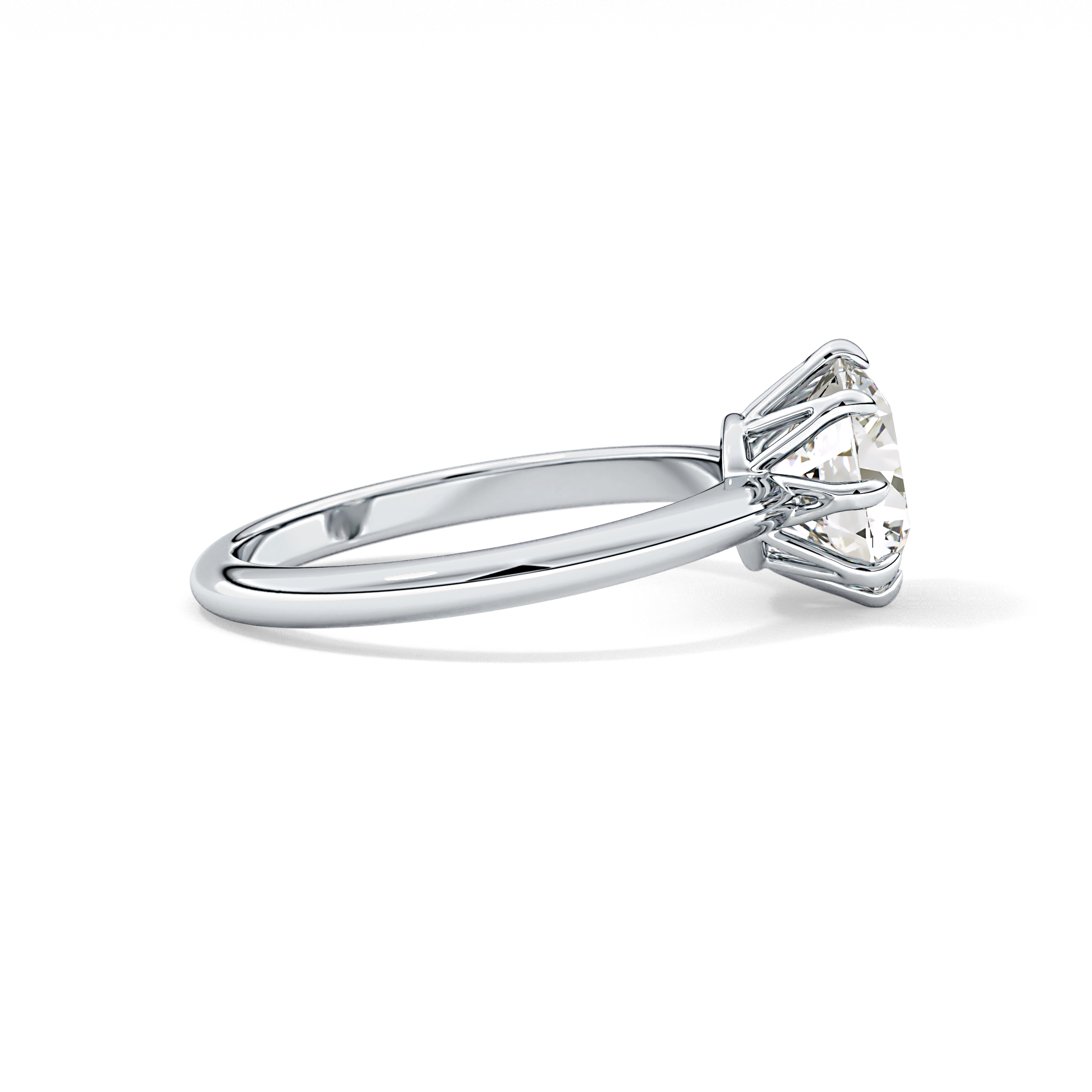 Round Solitaire Lab Grown Diamond Engagement Ring