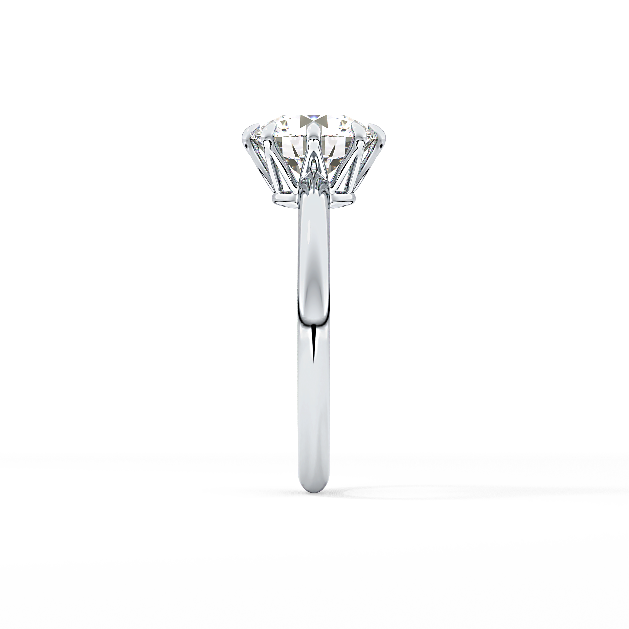 Round Solitaire Lab Grown Diamond Engagement Ring