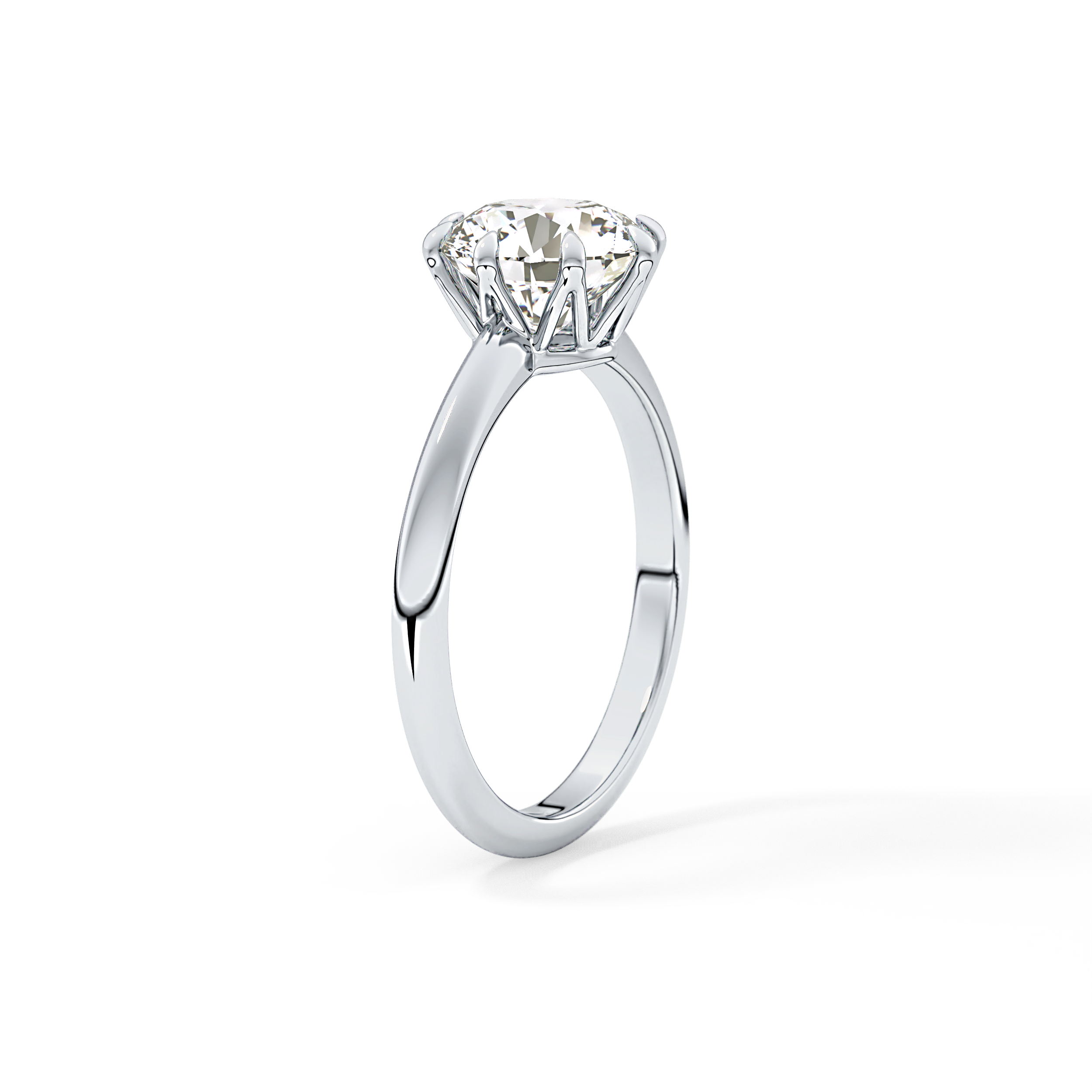Round Solitaire Lab Grown Diamond Engagement Ring