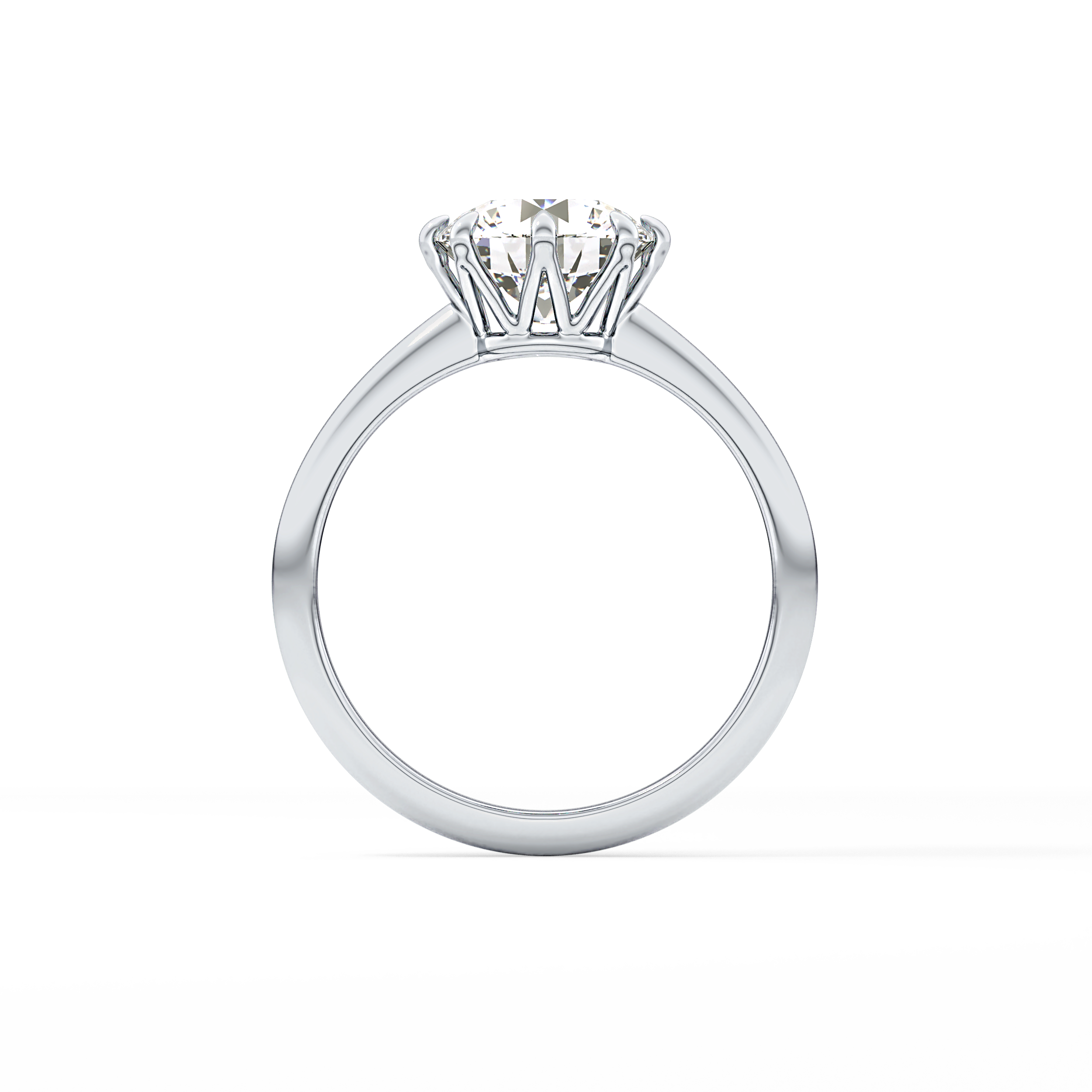 Round Solitaire Lab Grown Diamond Engagement Ring