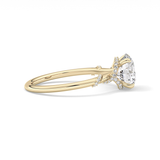 Round Hidden Halo Lab Grown Diamond Engagement Ring