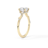 Round Hidden Halo Lab Grown Diamond Engagement Ring