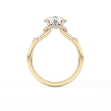 Round Hidden Halo Lab Grown Diamond Engagement Ring
