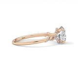 Round Hidden Halo Lab Grown Diamond Engagement Ring