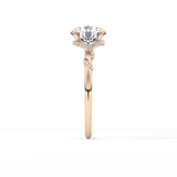 Round Hidden Halo Lab Grown Diamond Engagement Ring