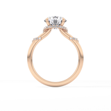 Round Hidden Halo Lab Grown Diamond Engagement Ring
