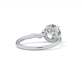 Round Hidden Halo Lab Grown Diamond Engagement Ring
