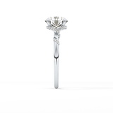 Round Hidden Halo Lab Grown Diamond Engagement Ring