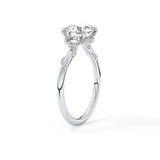 Round Hidden Halo Lab Grown Diamond Engagement Ring