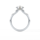 Round Hidden Halo Lab Grown Diamond Engagement Ring