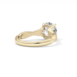 Round Hidden Halo & Pave Lab Grown Diamond Engagement Ring