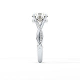 Round Hidden Halo & Pave Lab Grown Diamond Engagement Ring