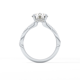 Round Hidden Halo & Pave Lab Grown Diamond Engagement Ring