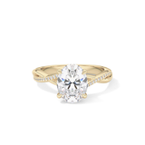 Oval Hidden Halo & Pave Lab Grown Diamond Engagement Ring
