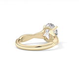 Oval Hidden Halo & Pave Lab Grown Diamond Engagement Ring