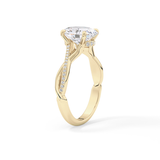 Oval Hidden Halo & Pave Lab Grown Diamond Engagement Ring