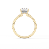 Oval Hidden Halo & Pave Lab Grown Diamond Engagement Ring