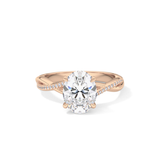Oval Hidden Halo & Pave Lab Grown Diamond Engagement Ring