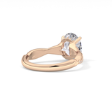 Oval Hidden Halo & Pave Lab Grown Diamond Engagement Ring