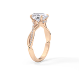 Oval Hidden Halo & Pave Lab Grown Diamond Engagement Ring