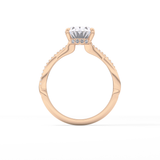 Oval Hidden Halo & Pave Lab Grown Diamond Engagement Ring