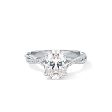 Oval Hidden Halo & Pave Lab Grown Diamond Engagement Ring