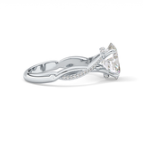 Oval Hidden Halo & Pave Lab Grown Diamond Engagement Ring