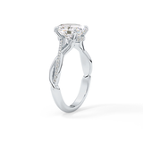 Oval Hidden Halo & Pave Lab Grown Diamond Engagement Ring
