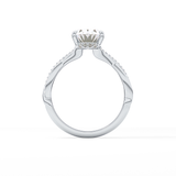 Oval Hidden Halo & Pave Lab Grown Diamond Engagement Ring