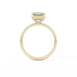 Asscher Pave Lab Grown Diamond Engagement Ring