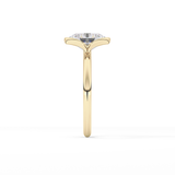 Oval Solitaire Half Bezel Lab Grown Diamond Engagement Ring