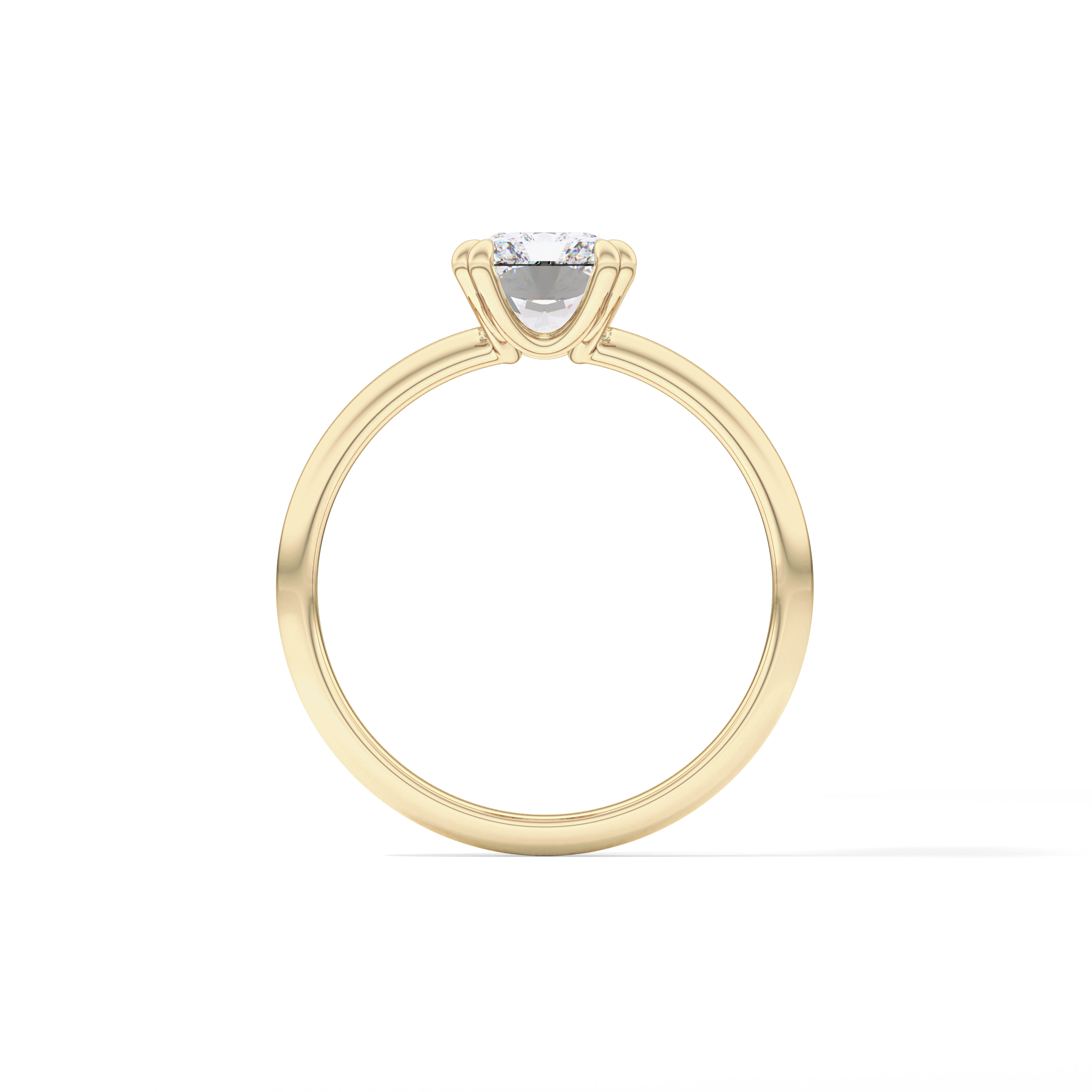 Radiant Solitaire Lab Grown Diamond Engagement Ring