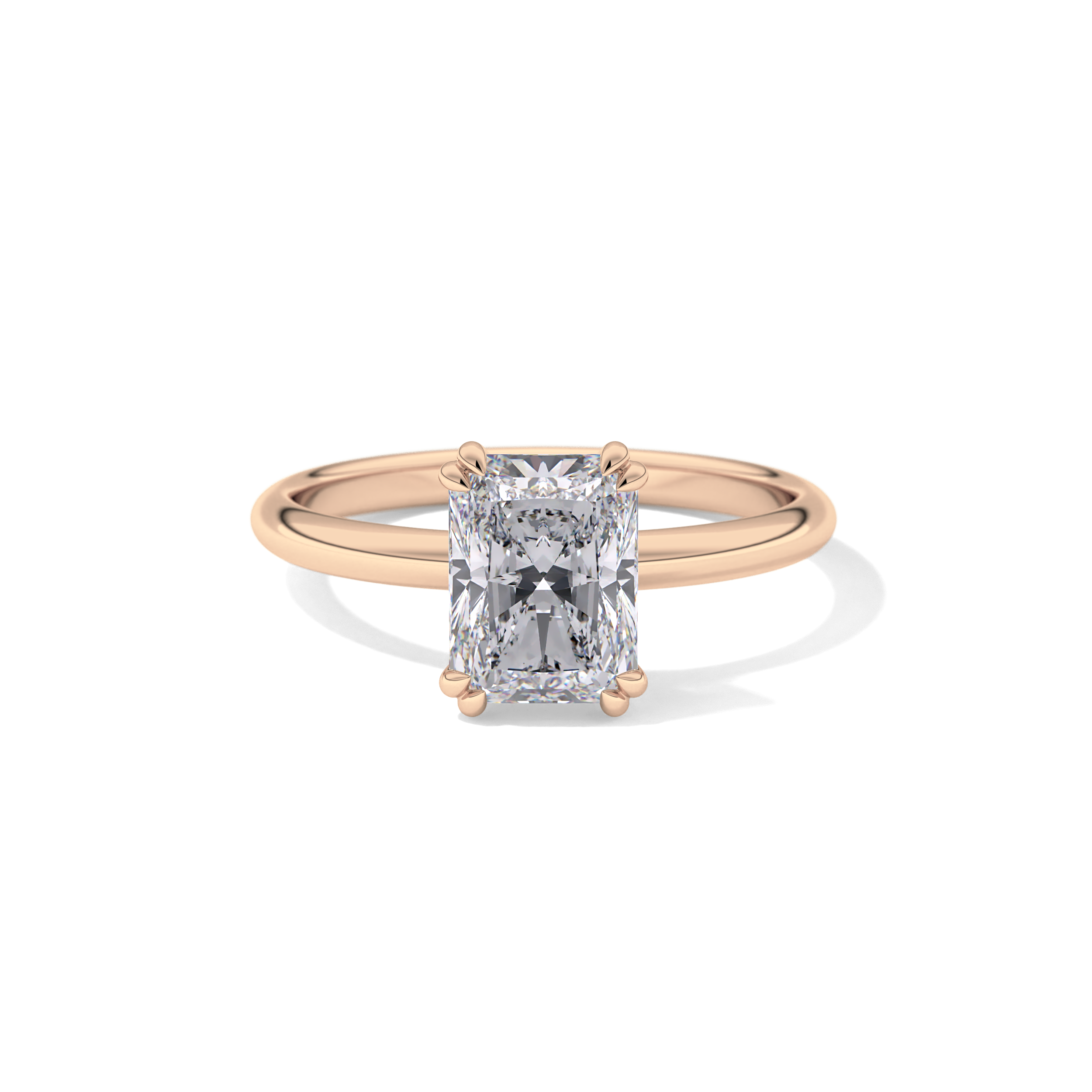 Radiant Solitaire Lab Grown Diamond Engagement Ring