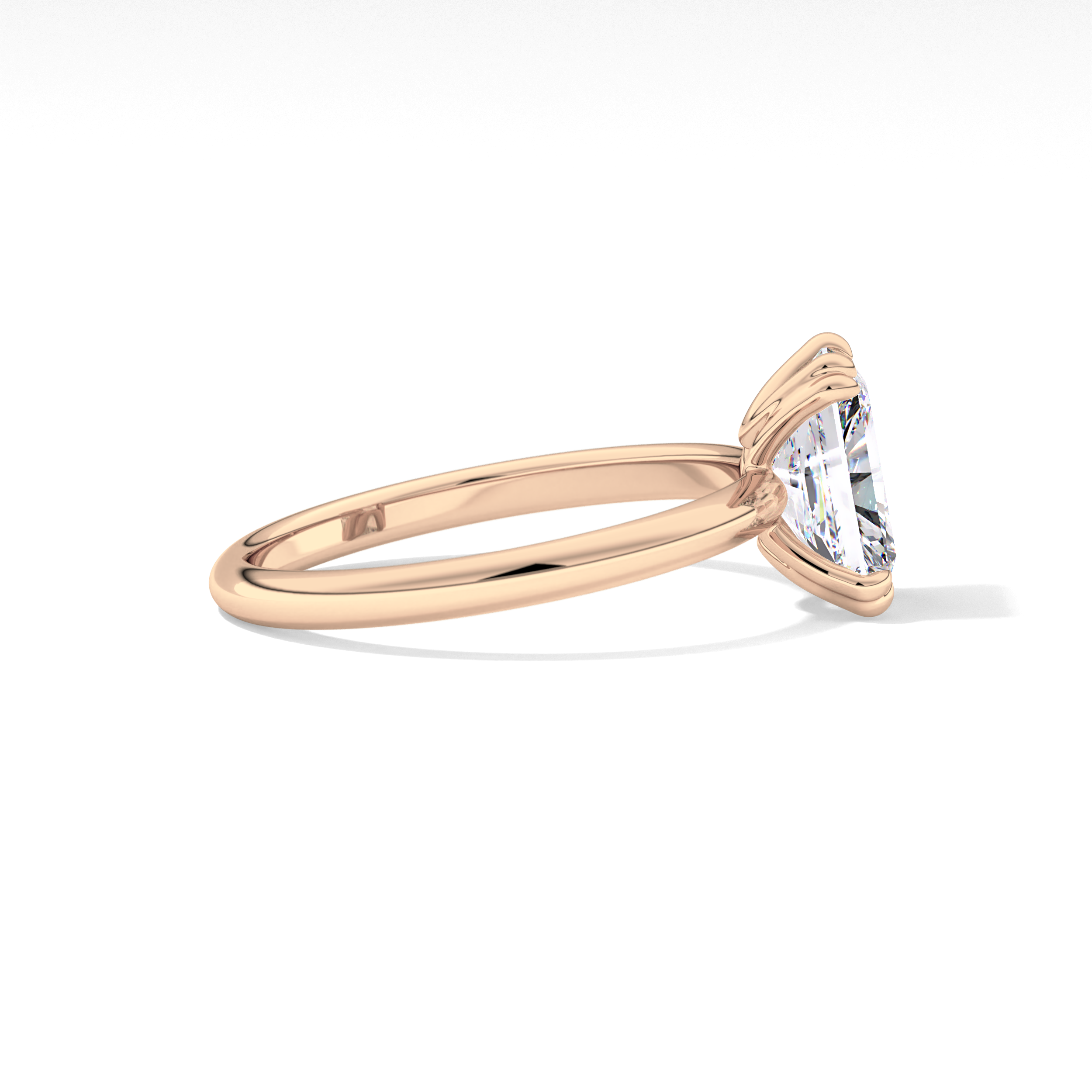 Radiant Solitaire Lab Grown Diamond Engagement Ring