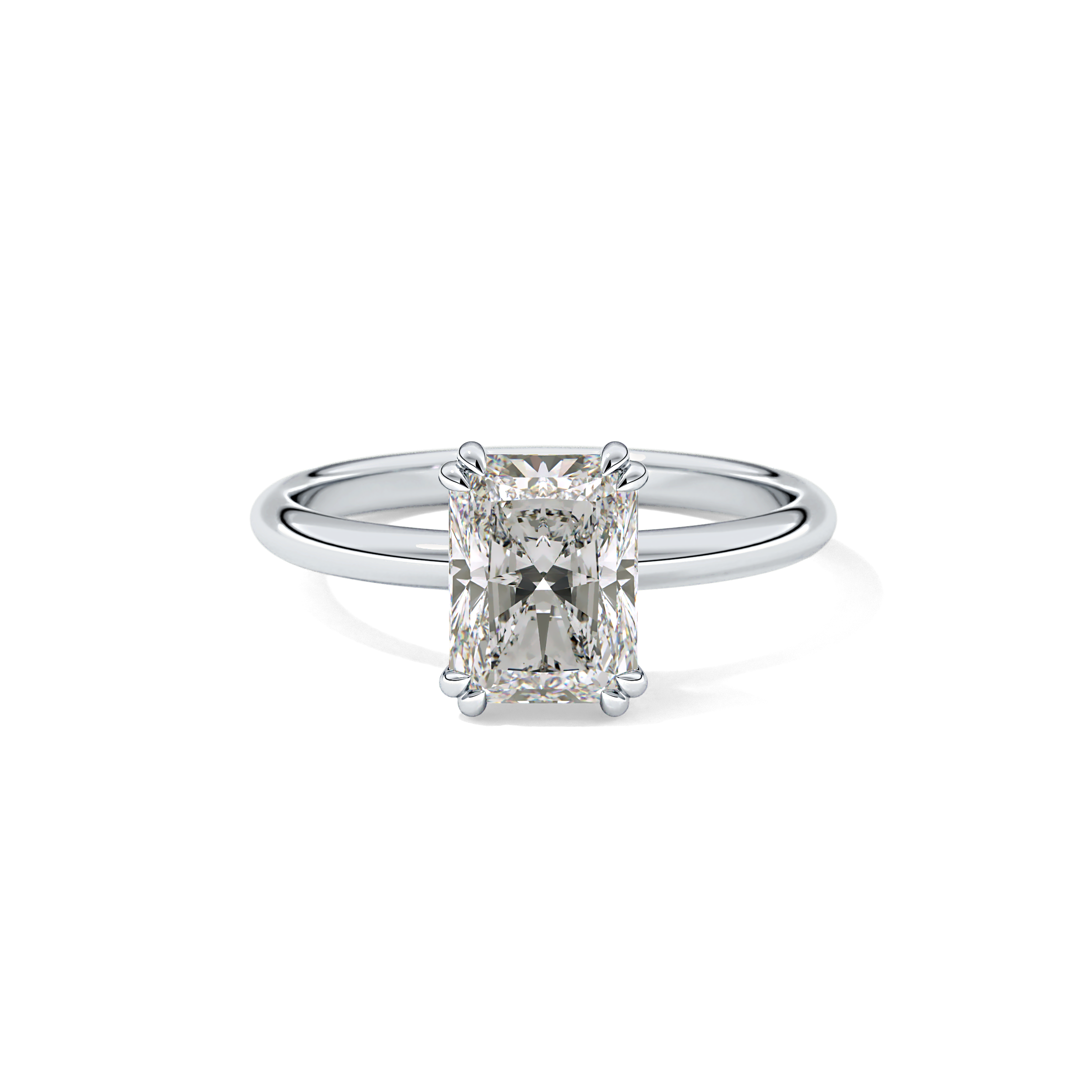 Radiant Solitaire Lab Grown Diamond Engagement Ring