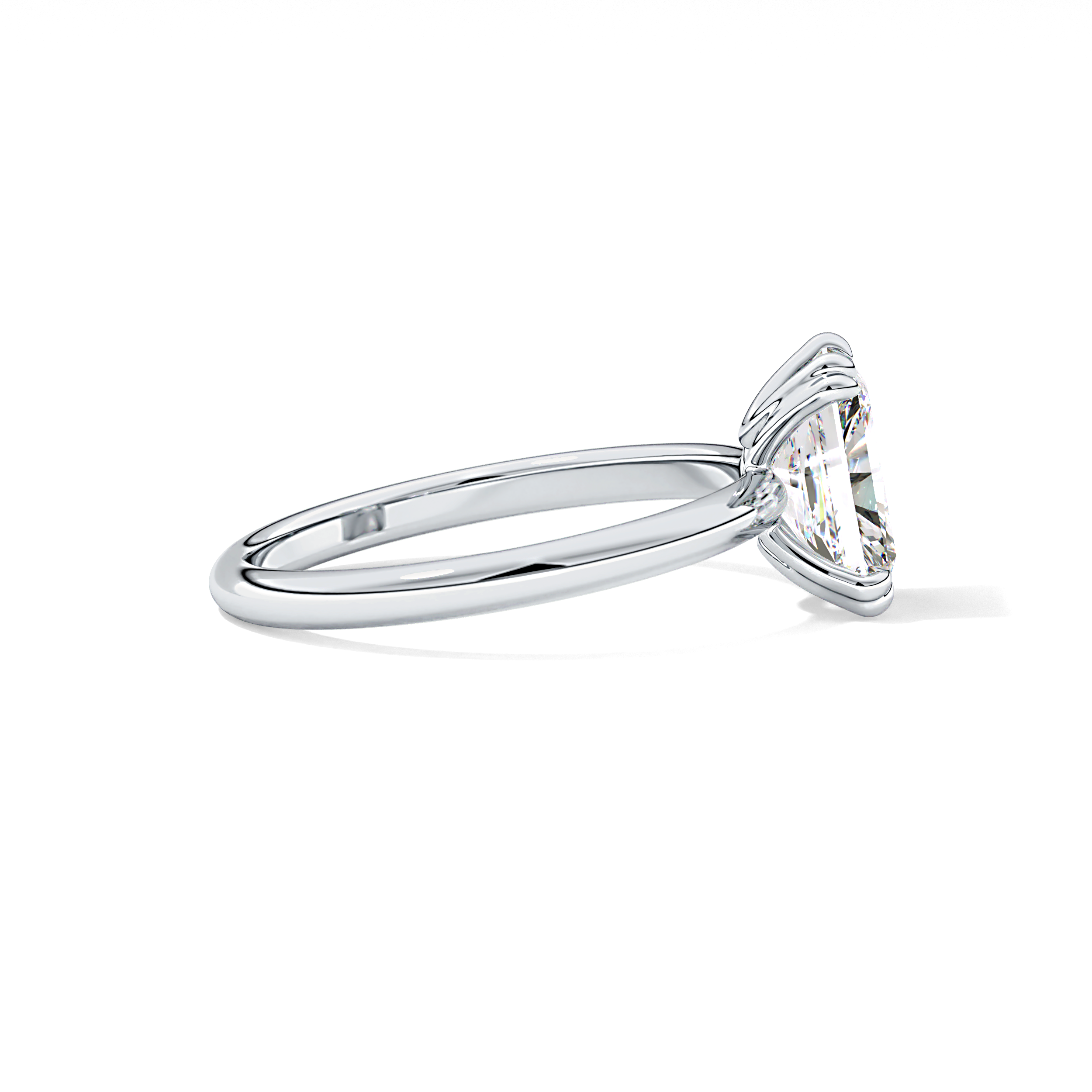 Radiant Solitaire Lab Grown Diamond Engagement Ring