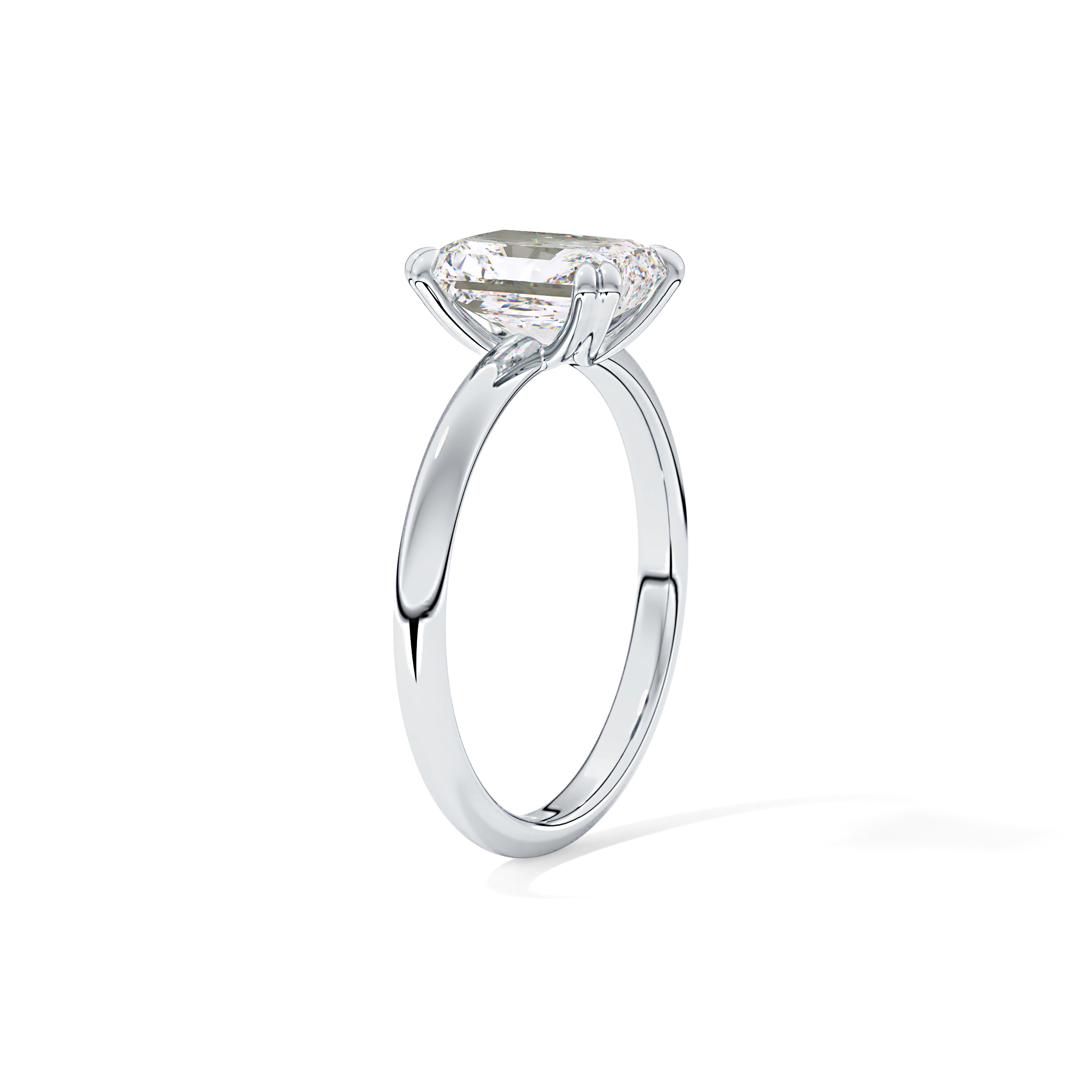Radiant Solitaire Lab Grown Diamond Engagement Ring
