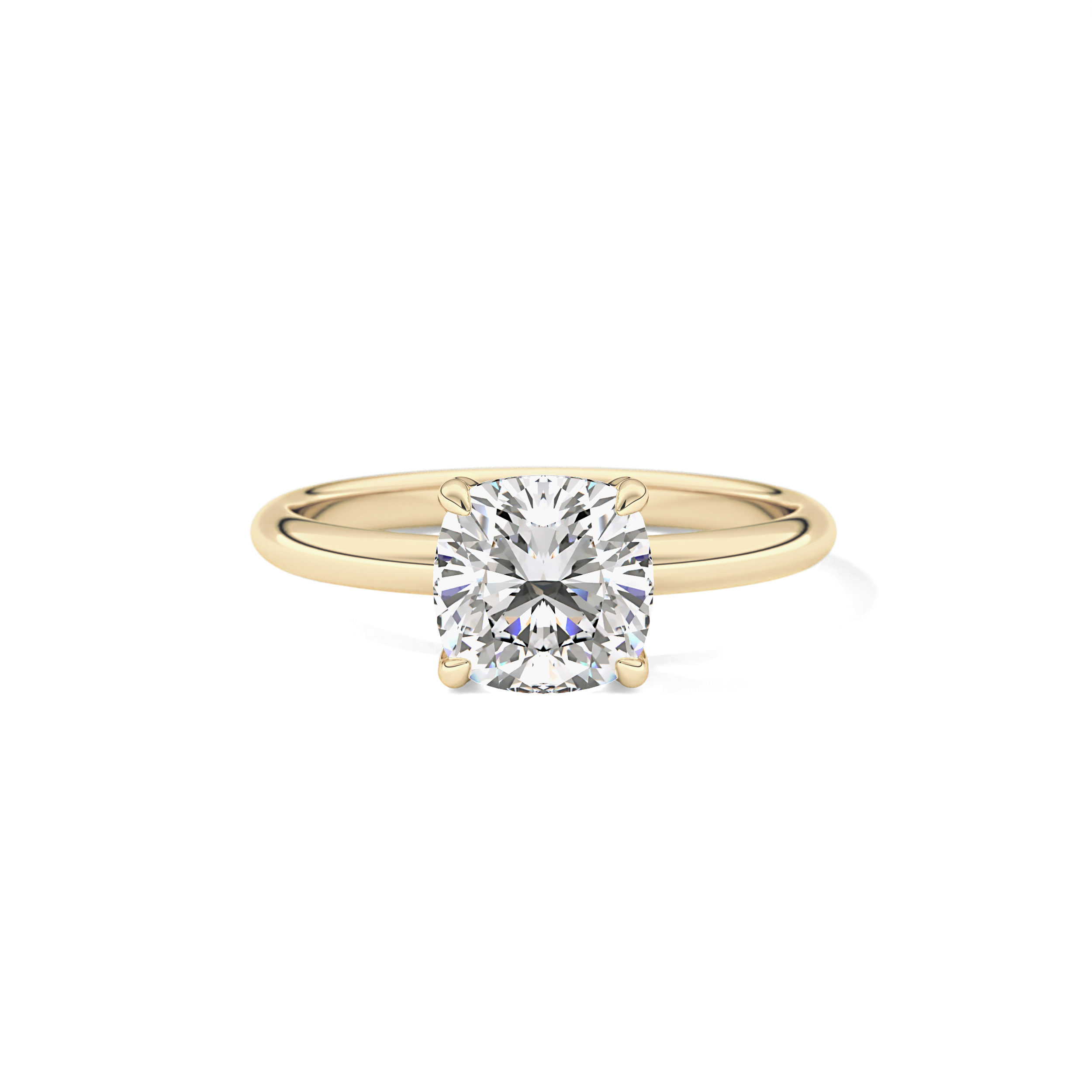 Cushion Solitaire Lab Grown Engagement Ring