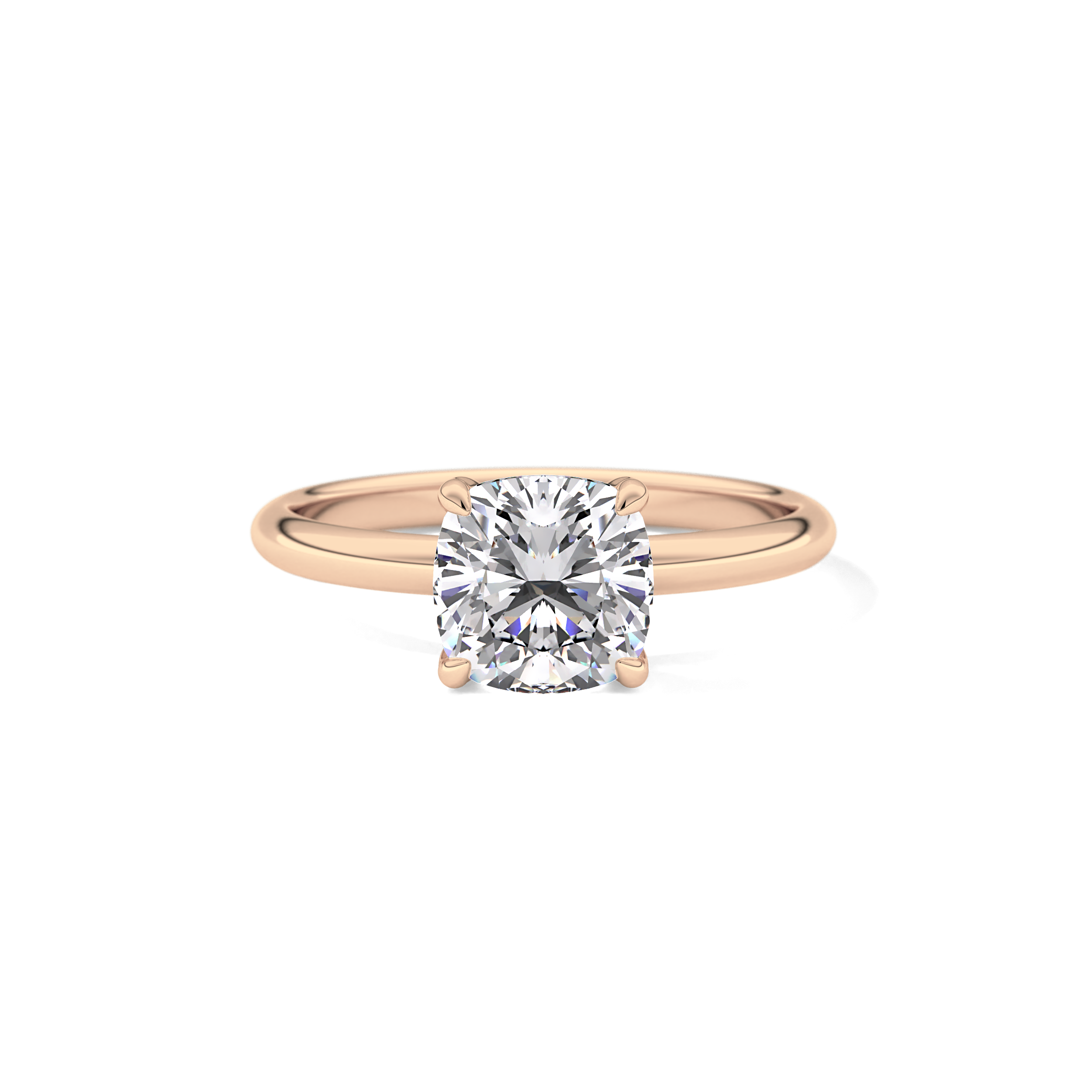 Cushion Solitaire Lab Grown Engagement Ring