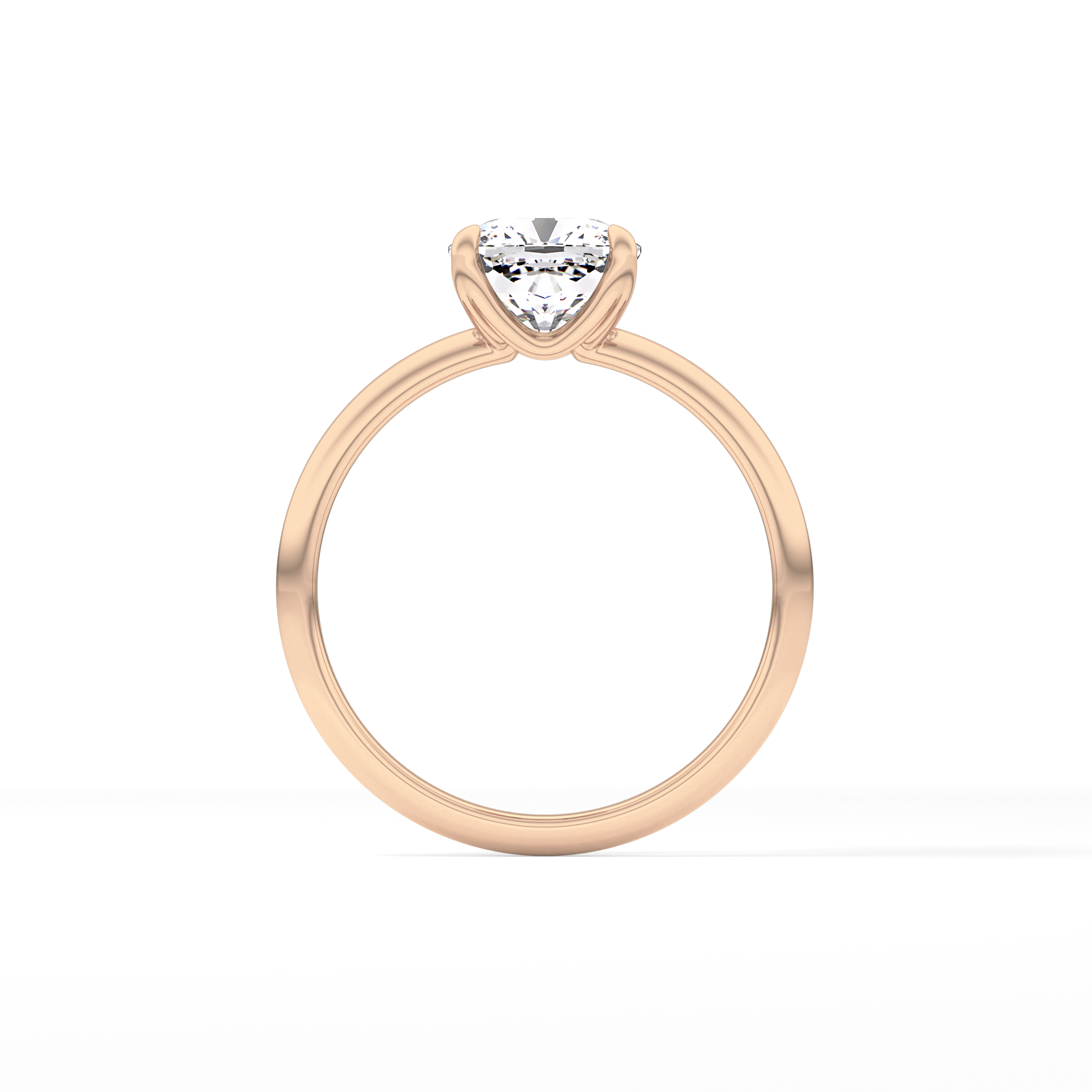 Cushion Solitaire Lab Grown Engagement Ring