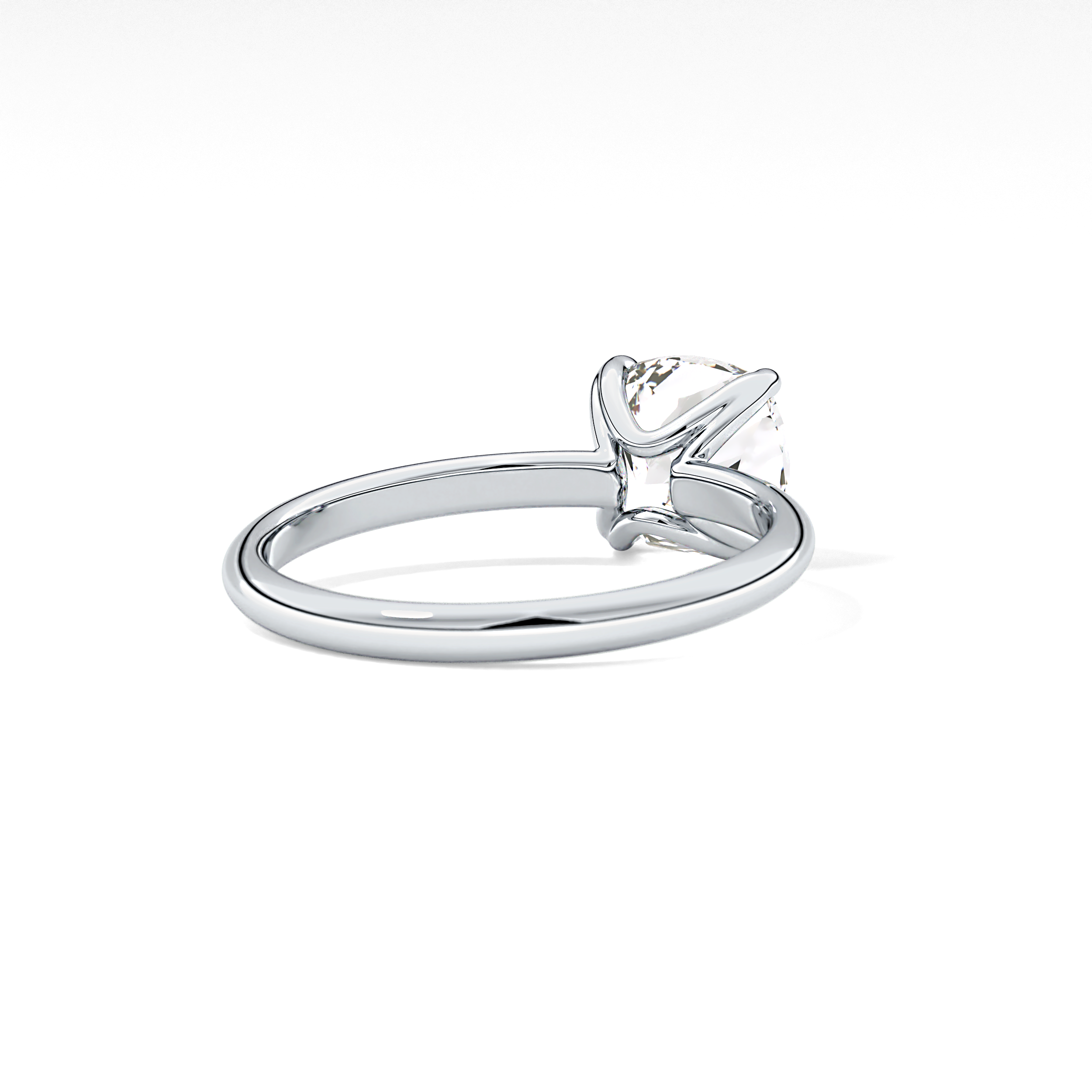 Cushion Solitaire Lab Grown Engagement Ring