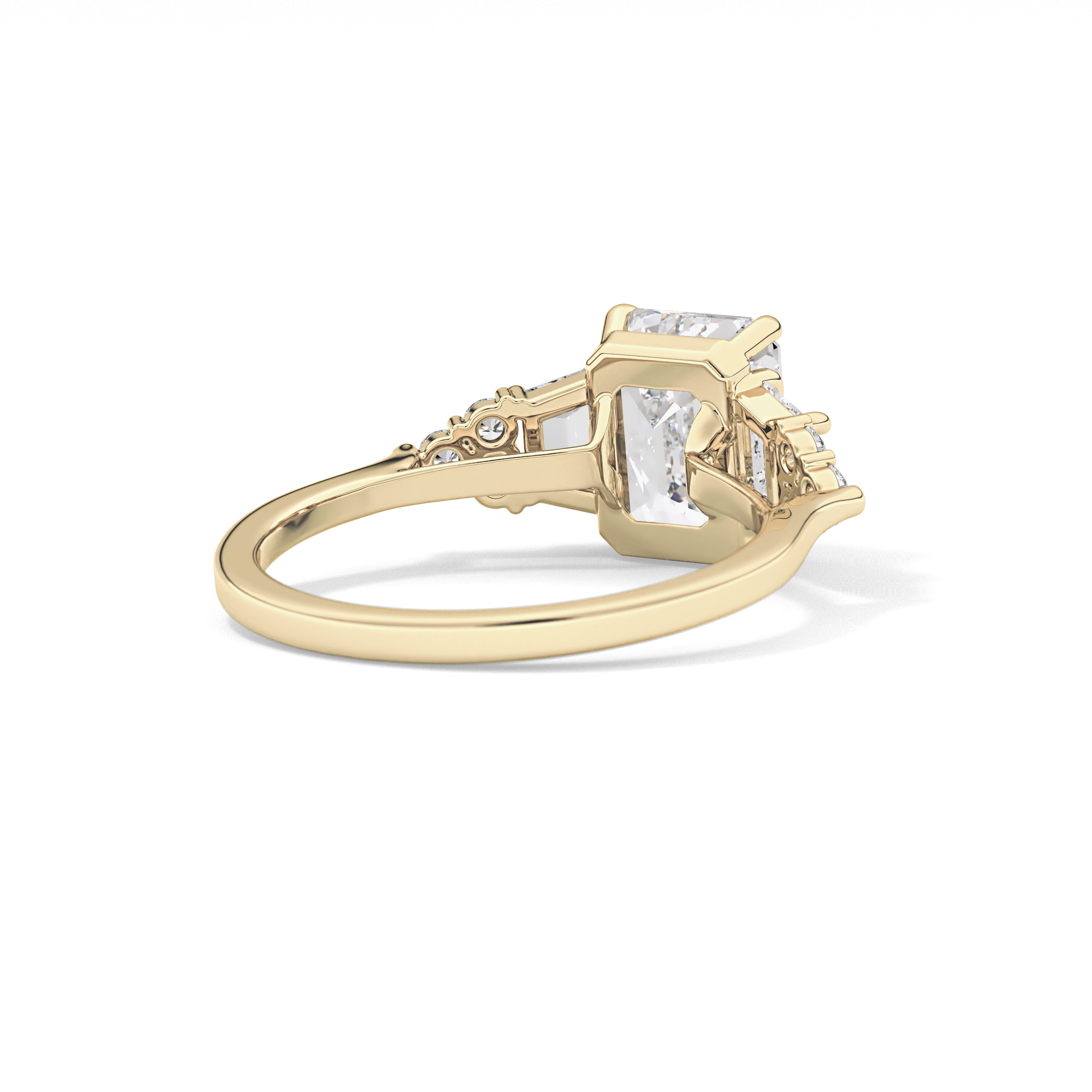 Emerald Cluster Lab Grown Diamond Engagement Ring