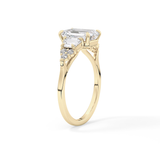 Emerald Cluster Lab Grown Diamond Engagement Ring