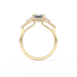Emerald Cluster Lab Grown Diamond Engagement Ring