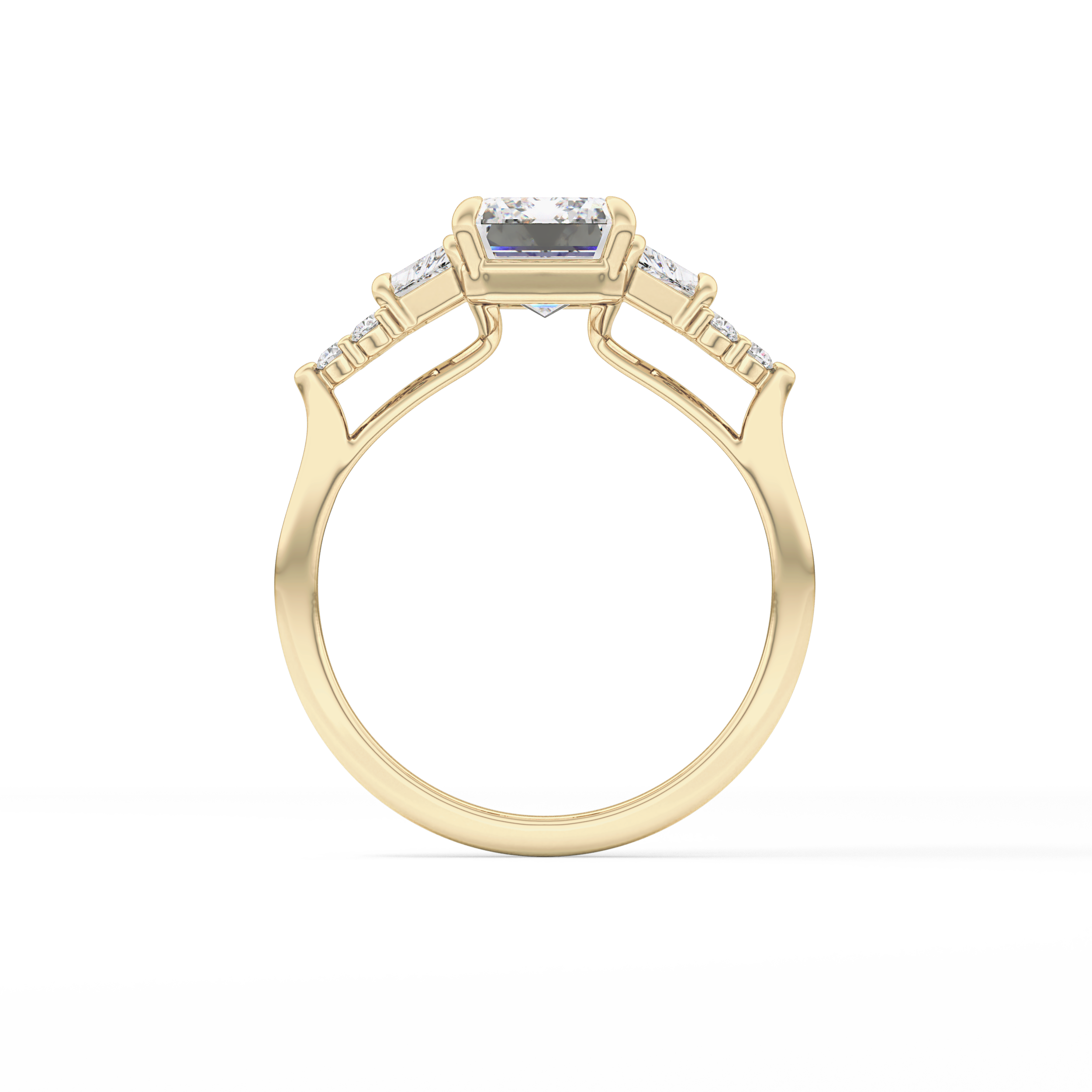 Emerald Cluster Lab Grown Diamond Engagement Ring