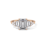 Emerald Cluster Lab Grown Diamond Engagement Ring