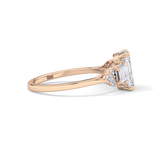 Emerald Cluster Lab Grown Diamond Engagement Ring