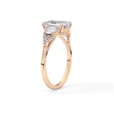 Emerald Cluster Lab Grown Diamond Engagement Ring